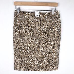 NWT J. Crew Factory Leopard Print Pencil Skirt